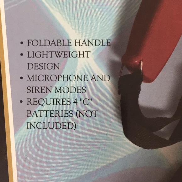 RED MEGAPHONE Microphone and Siren Modes - Picture 3 of 3